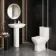 Atlanta Rimless Close Coupled Toilet & Pedestal Basin Set