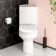Denver Rimless Fully Back to Wall Close Coupled Corner Toilet With Soft Close Seat