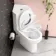 Denver Rimless Comfort Height Close Coupled Corner Toilet With Soft Close Slim Seat