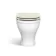 Kansas Traditional Rimless Back To Wall Toilet With Chalk White Wooden Seat