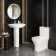 Atlanta Fully Back to Wall Close Coupled Toilet & Pedestal Basin Set