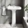 Hudson Traditional Low-Level Toilet With Chalk White Seat & Pedestal Basin - Single Tap Hole