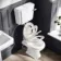 Hudson Traditional Low-Level Toilet With Cotton White Seat & Pedestal Basin - Double Tap Hole