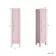 Bermuda Cashmere Pink Floor Standing Tall Cabinet 1500x350mm - Brass Knurled Handles