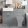 Harper Stone Grey Basin Vanity and Back To Wall Toilet Unit 1200mm