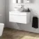 Trent Gloss White Wall Hung Drawer Vanity with Marble Top & Oval Counter Top Basin 800mm
