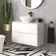 Austin Gloss White Wall Hung Drawer Vanity with Marble Top & Oval Counter Top Basin 800mm