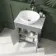 Bermuda Dove Grey Vanity with Marble Top & Oval Counter Top Basin 600mm