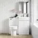 Trent Gloss White Combination Vanity Basin and Miami Toilet 1000mm