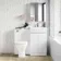 Trent Gloss White Combination Vanity Basin and Atlanta Toilet 1000mm