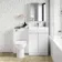 Trent Gloss White Combination Vanity Basin and Aruba Toilet 1100mm
