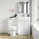 Trent Gloss White Combination Vanity Basin and Miami Toilet 1100mm
