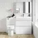 Trent Gloss White Combination Basin Drawer and Miami Toilet 1300mm