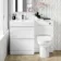 Trent Gloss White Combination Basin Drawer and Aruba Toilet 1100mm - Left Handed