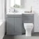 Trent Stone Grey Combination Vanity Basin and Atlanta Toilet 1100mm - Left Handed