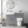Harper Stone Grey Combination Vanity Basin and Aruba Toilet 1200mm - Left Handed