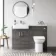 Harper Charcoal Elm Combination Vanity Basin and Aruba Toilet 1200mm - Left Handed