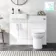 Harper Gloss White Combination Vanity Basin with Marble Top & Aruba Toilet 1000mm
