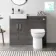 Harper Charcoal Elm Combination Vanity Basin with Marble Top & Aruba Toilet 1000mm