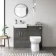 Harper Charcoal Elm Combination Vanity Basin with Marble Top & Miami Toilet 1000mm