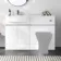 Foster Gloss White Basin Vanity With Back To Wall Unit 1200mm - Left Handed