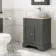 Lucia Graphite Grey Vanity with Oak Effect Top & Oval Counter Top Basin 640mm
