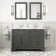 Lucia Graphite Grey Double Vanity with Marble Top & Undermount Basins 1200mm
