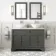 Lucia Graphite Grey Double Vanity with Marble Top & Round Counter Top Basin 1200mm