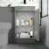 Avon Stone Grey Basin Vanity and Back To Wall Unit 950mm - Black Accents