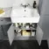 Monaco Dove Grey Combination Vanity Basin with Marble Top and Seattle Toilet 1500mm