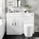 Avon Gloss White Combination Vanity Basin and Boston Toilet 1100mm - Left Handed