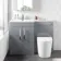 Avon Stone Grey Combination Vanity Basin and Boston Toilet 1100mm - Left Handed