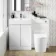 Trent Gloss White Combination Vanity Basin and Boston Toilet 1100mm - Left Handed