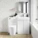 Trent Gloss White Combination Vanity Basin and Boston Toilet 1100mm - Right Handed