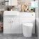 Harper Gloss White Combination Vanity Basin with Marble Top & Boston Toilet 1200mm