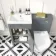 Bermuda Dove Grey Combination Vanity Basin and Boston Toilet 1000mm