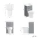 Ohio Stone Grey 2-In-1 Combined Wash Basin & Denver Toilet 500mm