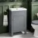 Bermuda Dove Grey Basin Vanity 500mm - Brushed Brass Accents