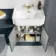 Monaco Inky Blue Traditional Basin Vanity and Back To Wall Unit 1200mm (Excludes Pan & Cistern) - Brushed Brass Accents