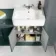 Monaco Midnight Green Combination Vanity Basin and Seattle Toilet 1500mm