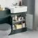 Monaco Midnight Green Traditional Basin Vanity and Back To Wall Unit 1200mm (Excludes Pan & Cistern)