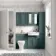 Monaco Midnight Green Combination Vanity Traditional Basin with Marble Top & Atlanta Toilet 1200mm