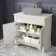 Lucia Chalk White Cabinet with Marble Top 840mm (Excludes Counter Top Basin) - Brushed Brass Accents