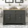 Lucia Graphite Grey Double Vanity with Oak Effect Top & Round Counter Top Basin 1200mm - Brushed Brass Accents