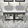 Lucia Graphite Grey Cabinet with Marble Top 1200mm (Excludes Counter Top Basins) - Brushed Brass Accents