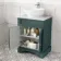 Lucia Midnight Green Vanity with Marble Top & Oval Counter Top Basin 640mm