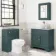 Lucia Midnight Green Vanity with Marble Top & Round Counter Top Basin 840mm