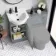 Quartz Stone Grey Basin Vanity and Back To Wall Toilet Unit 950mm - Black Accents