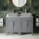 Bermuda Dove Grey Cabinet with Marble Top 1200mm Excludes Counter Top Basins - Brass Knurled Handles