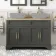 Lucia Graphite Grey Cabinet with Oak Effect Top 1200mm (Excludes Counter Top Basins) - Brass Knurled Handles